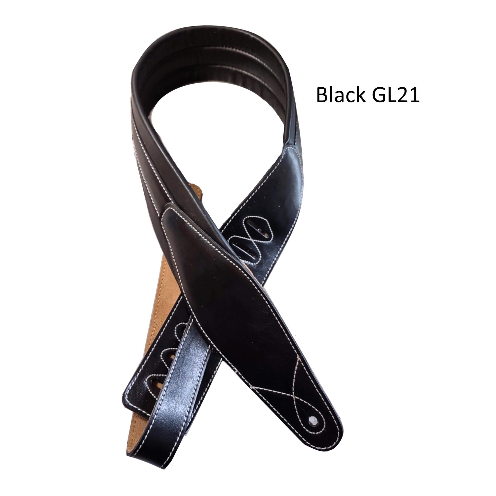 Leather Guitar Strap – Wide Bass, Acoustic & Electric, Distressed Options