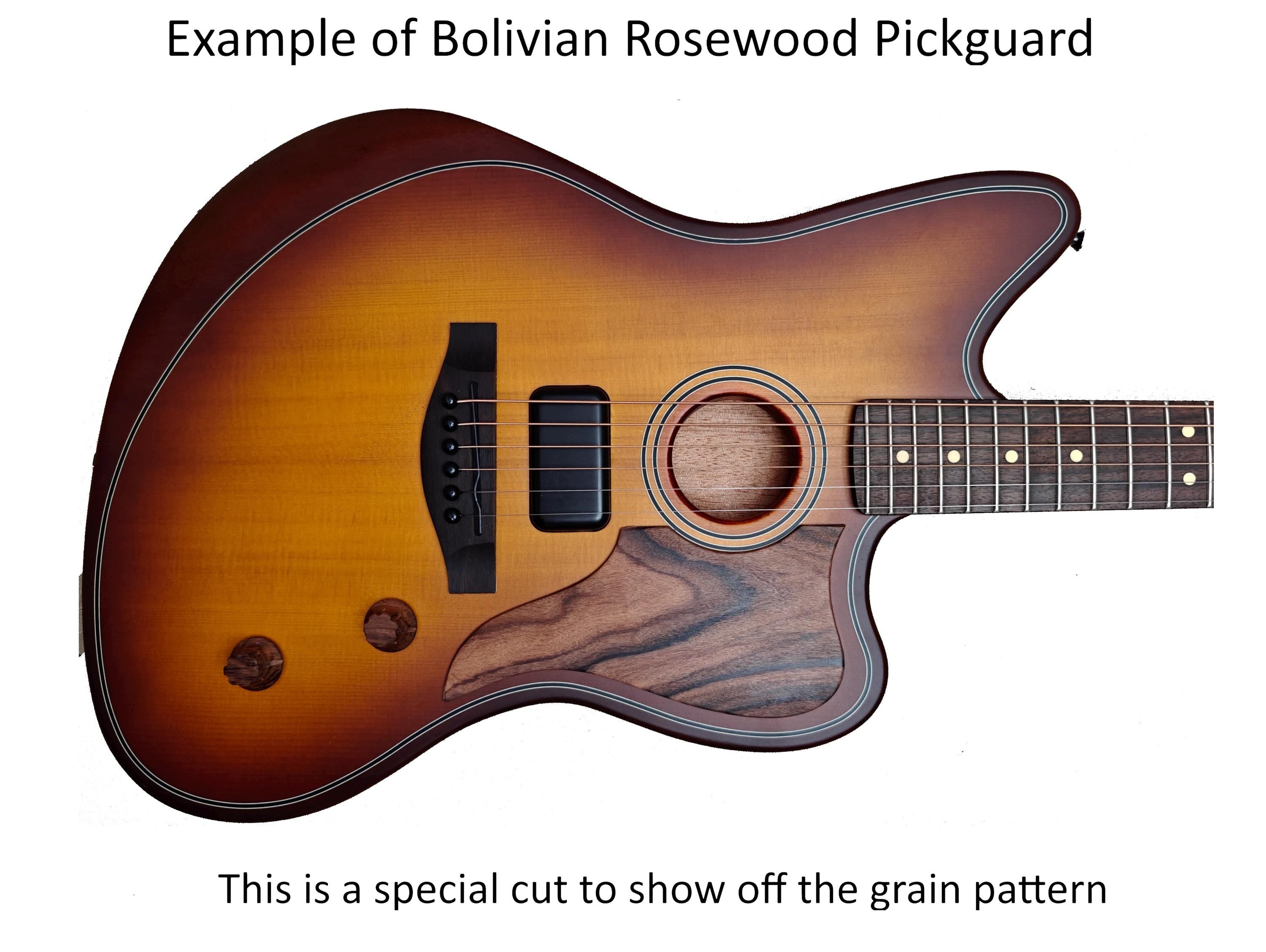 Pickguard for Fender Acoustasonic Jazzmaster | Guitar Parts | Custom Natural Solid Wood Pickguard