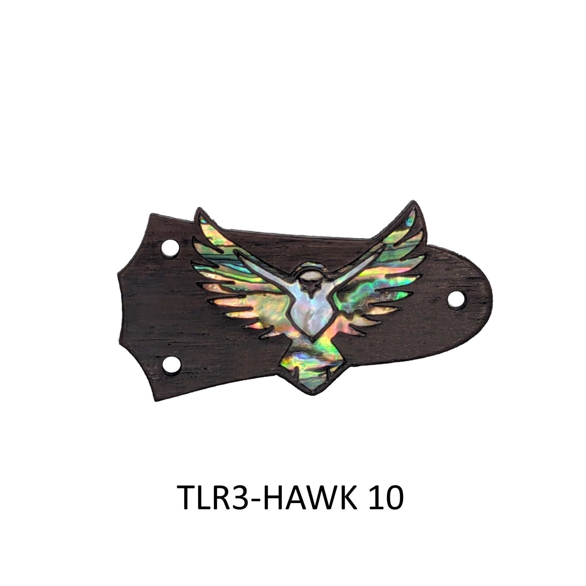 Rosewood Truss Rod Cover for Taylor Guitars Abalone Hawk Inlay, Solid Wood