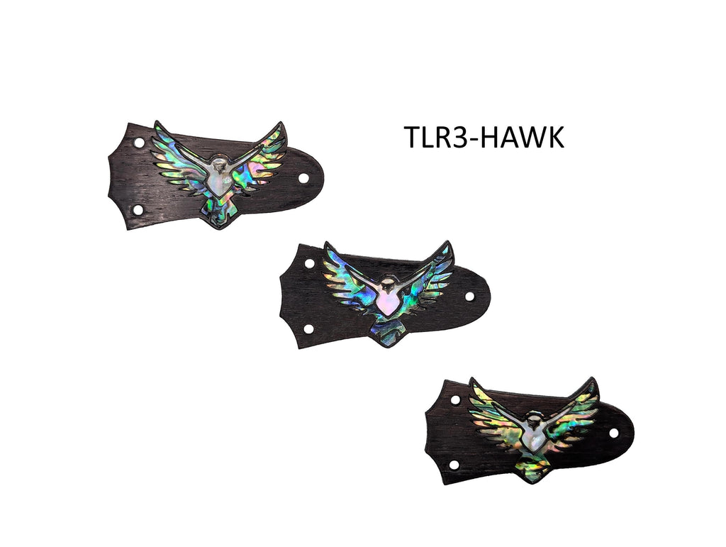 Rosewood Truss Rod Cover for Taylor Guitars Abalone Hawk Inlay, Solid Wood