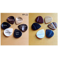 Handmade Guitar Picks: Wood, Bone & Horn - Carved Pick Set of 6