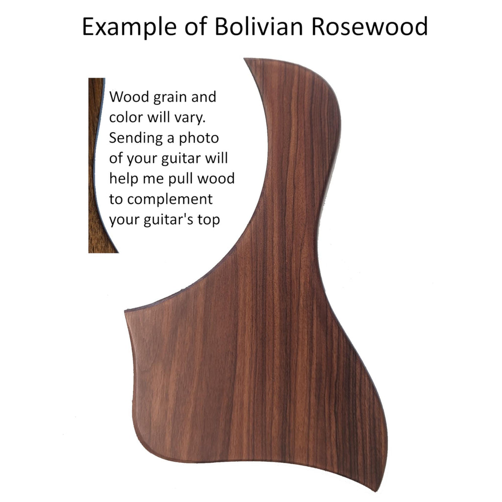 Handcrafted Solid Wood Pickguard for Taylor Guitars: Free Mount System