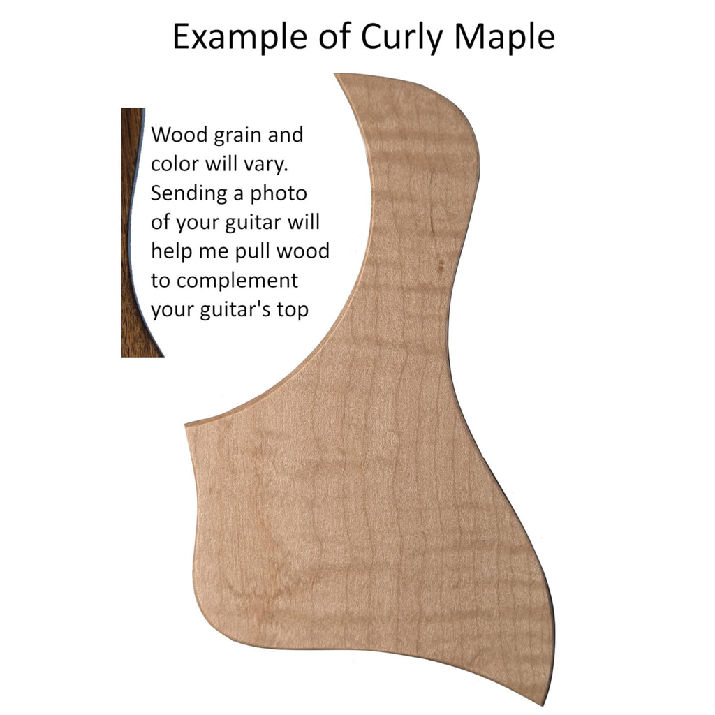 Handcrafted Solid Wood Pickguard for Taylor Guitars: Free Mount System