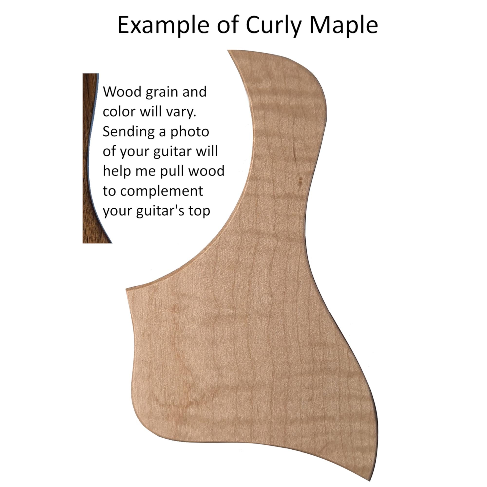 Handcrafted Solid Wood Pickguard for Taylor Guitars: Free Mount System