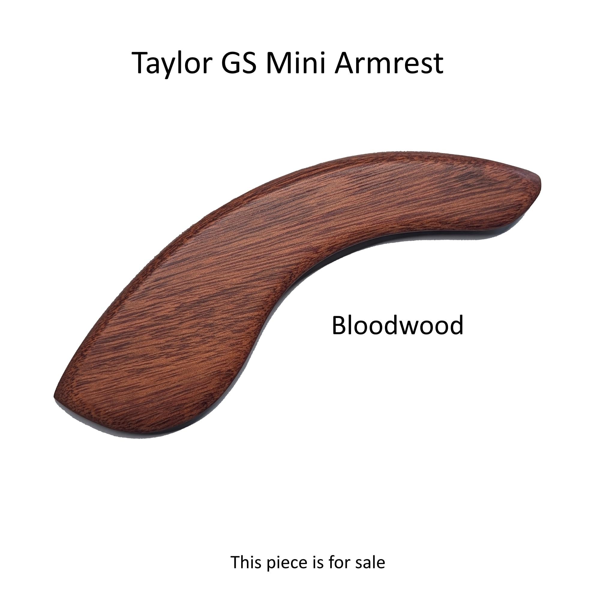 Custom Made Taylor GS Mini Armrest: Exotic Woods, Curved Edge - Improves Sound
