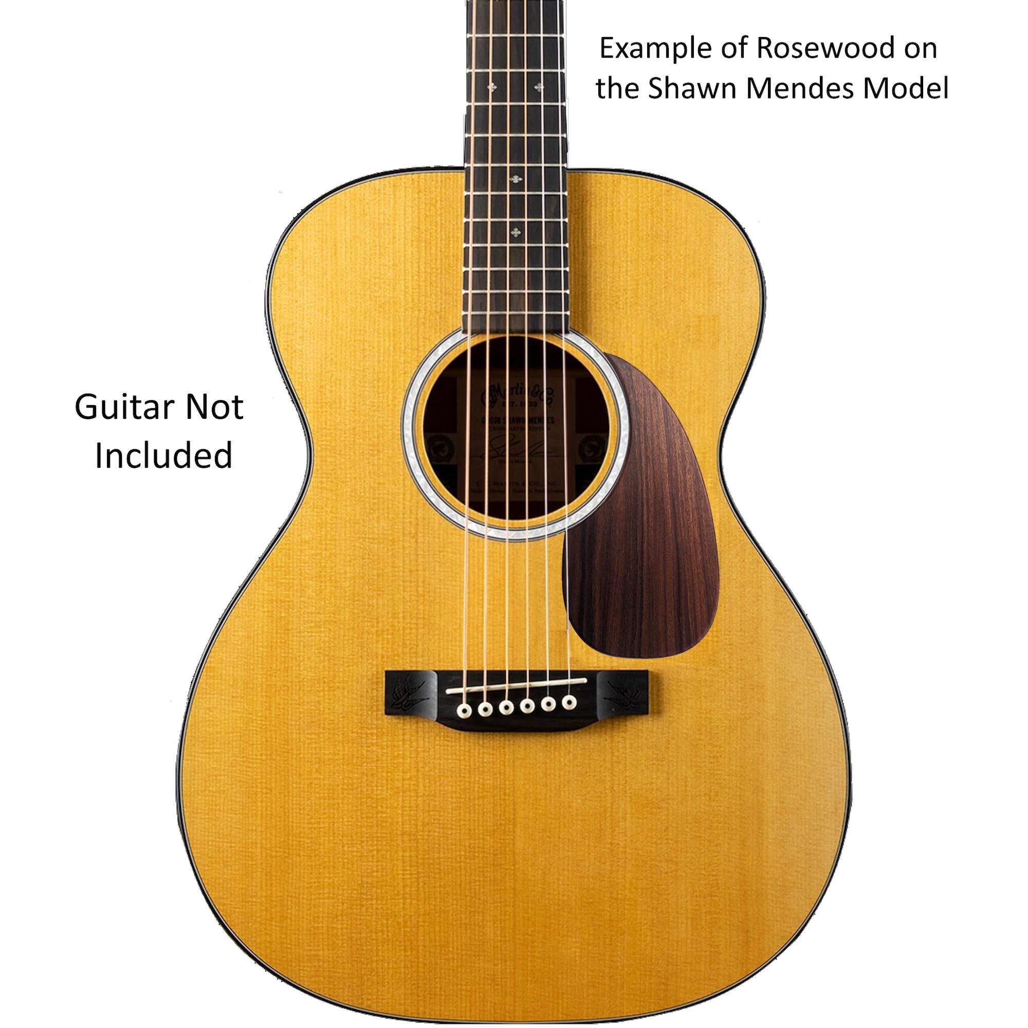 Fits Martin DJR-E Dreadnought Junior Guitar Pickguard | Rosewood Mahogany Handcrafted Replacement Guitar Parts & Accessories