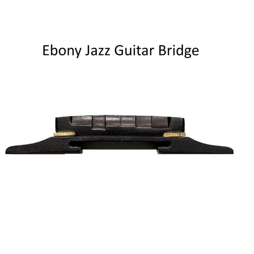 Archtop Guitar Bridge: Rosewood, Ebony, or Boxwood with Brass Hardware