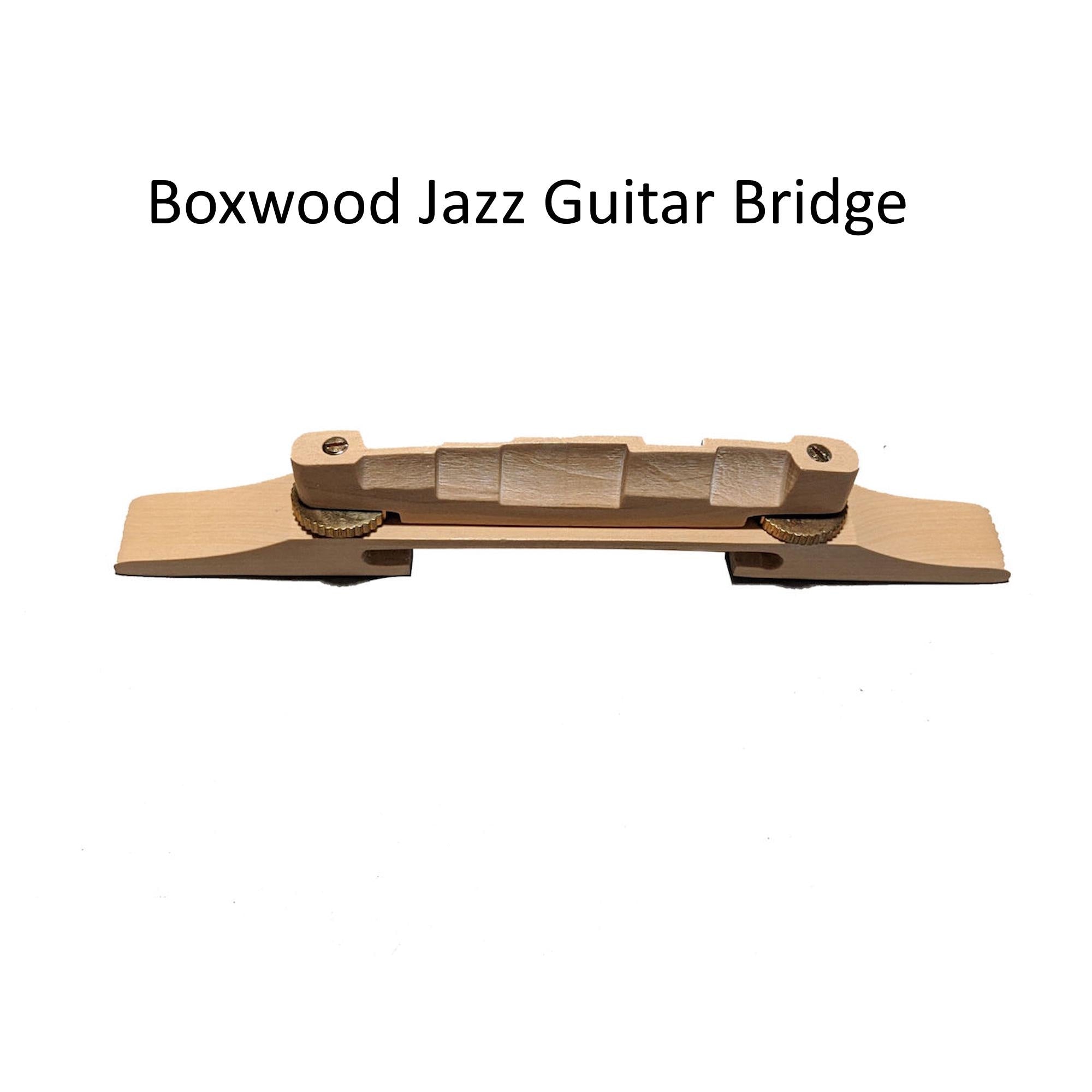 Archtop Guitar Bridge: Rosewood, Ebony, or Boxwood with Brass Hardware