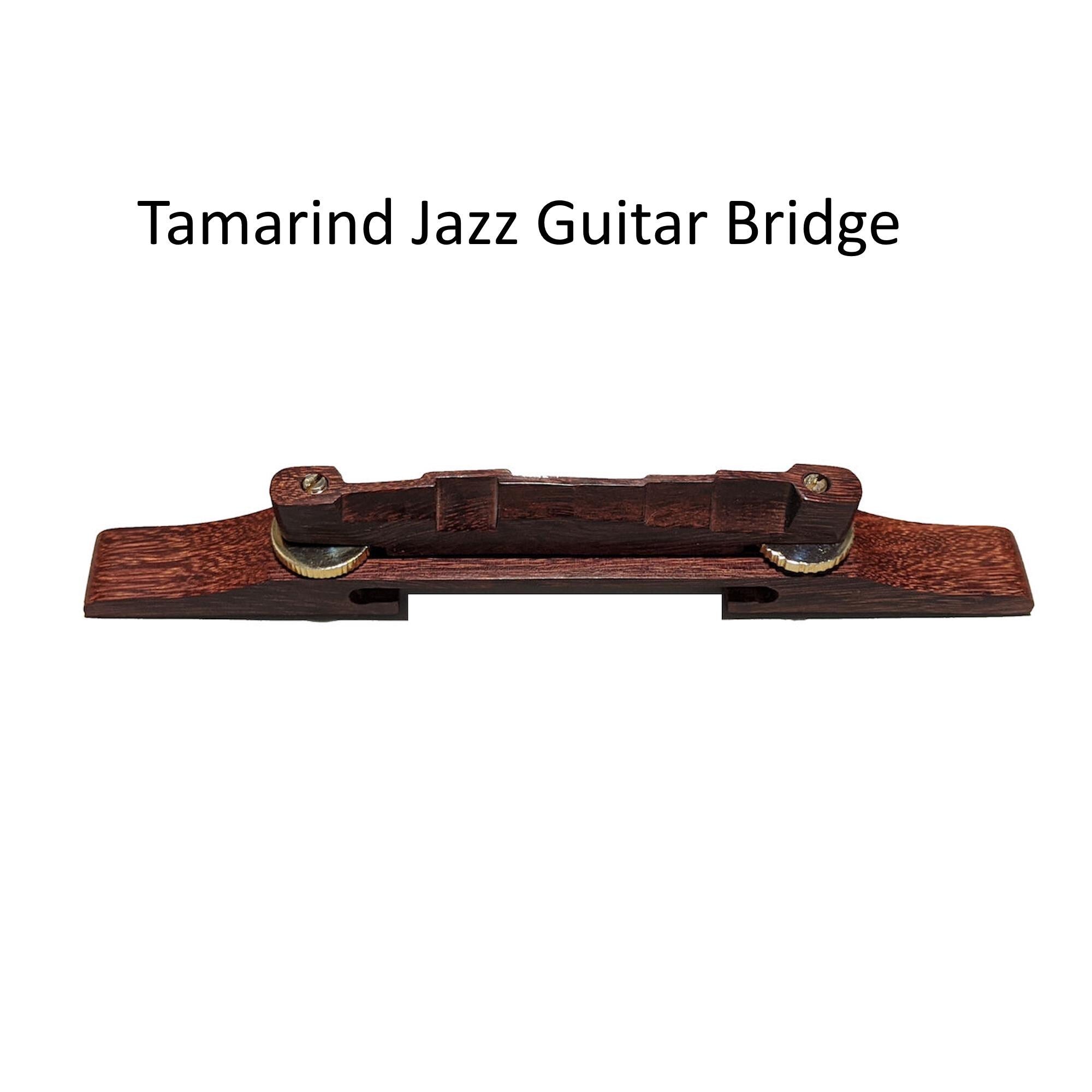 Archtop Guitar Bridge: Rosewood, Ebony, or Boxwood with Brass Hardware
