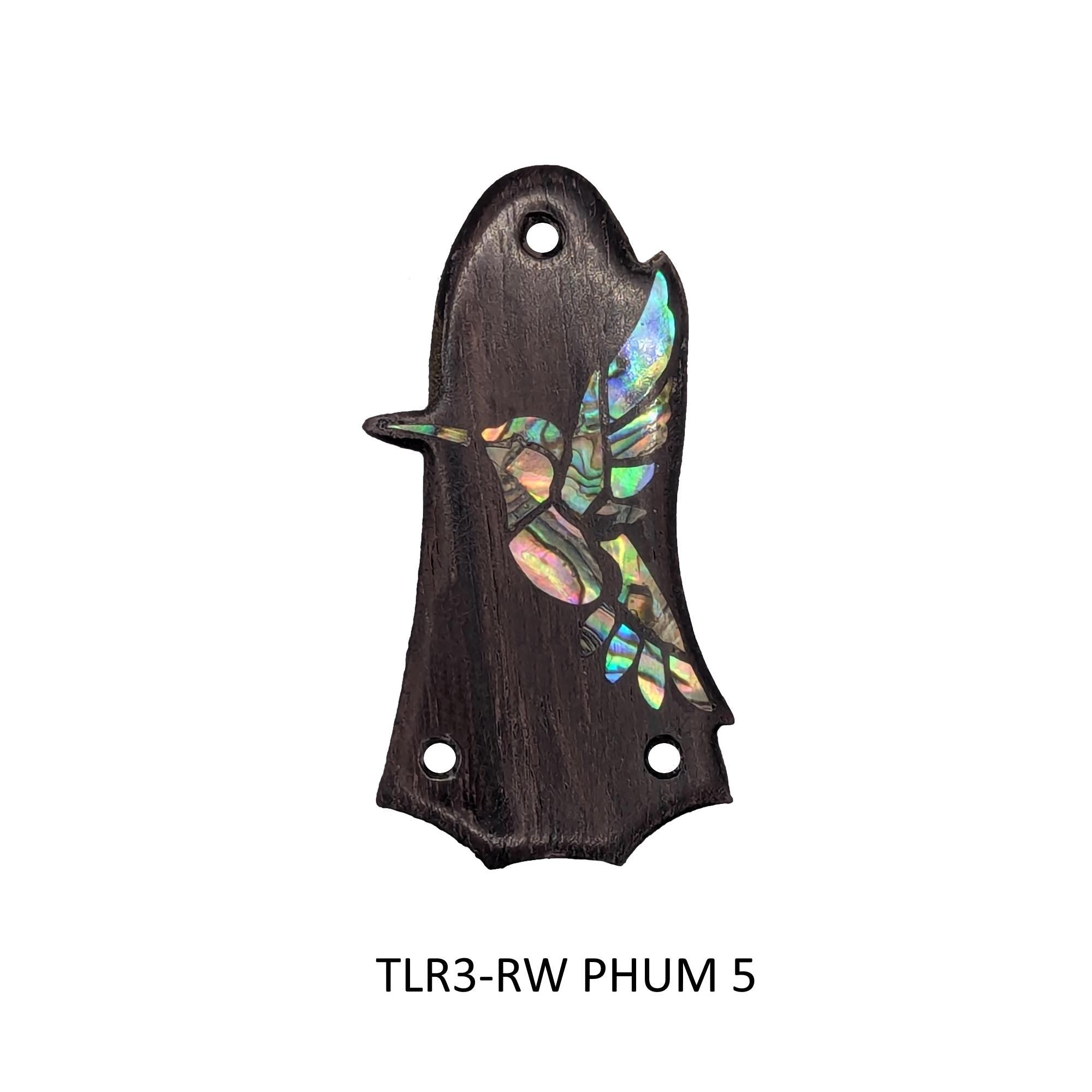 Fits Taylor Guitars - Truss Rod Cover: Rosewood Hummingbird Abalone Inlay Accessory