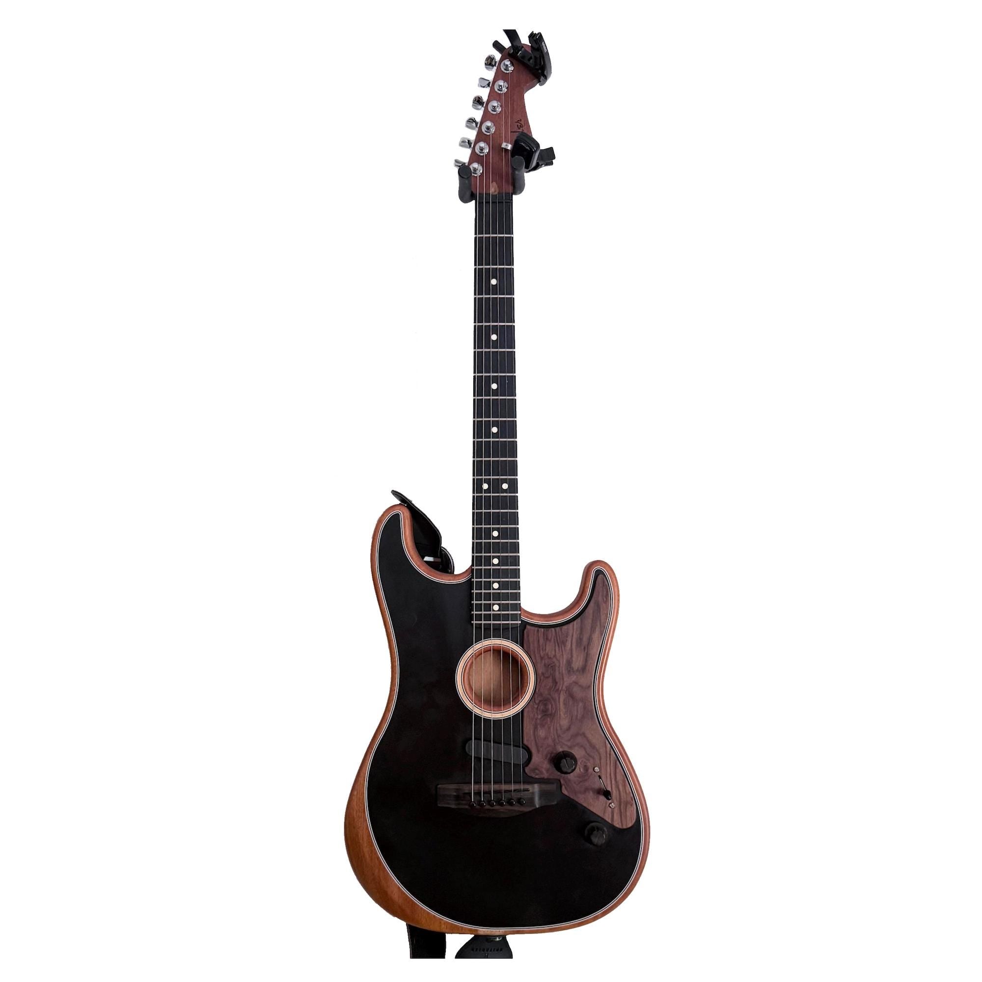 Fender Acoustasonic Stratocaster Guitar Pickguard, Custom Cut, Mahogany Rosewood