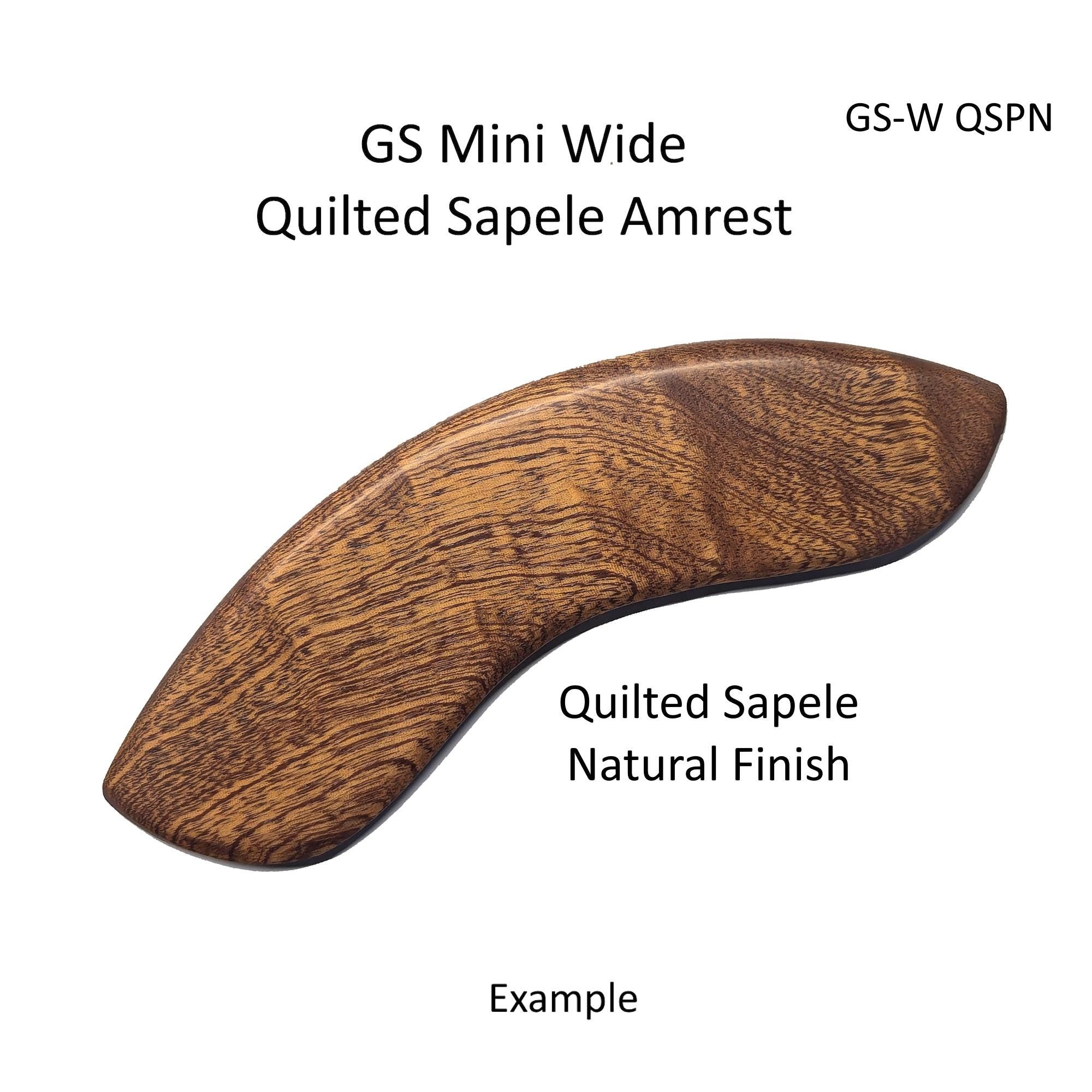 Custom Made Taylor GS Mini Armrest: Exotic Woods, Curved Edge - Improves Sound
