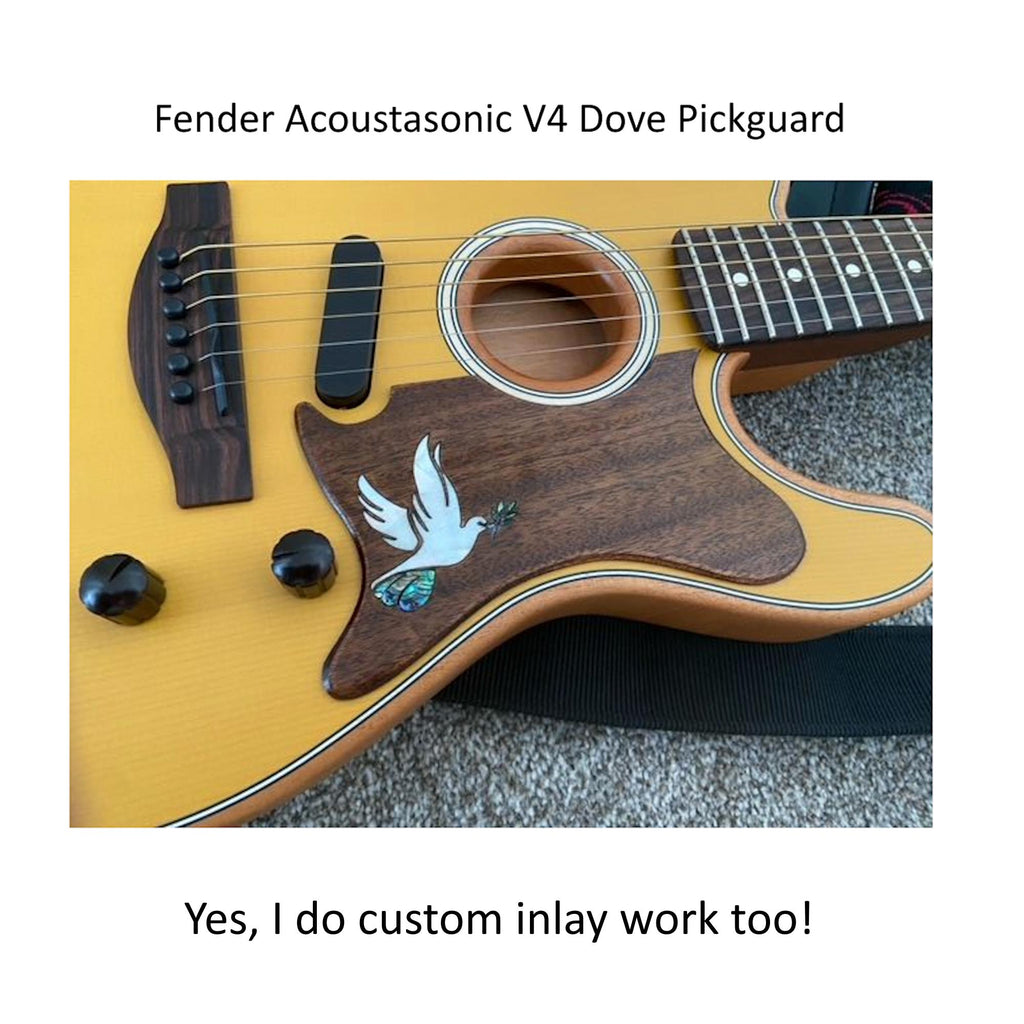 Handcrafted Solid Wood Pickguard for Fender Acoustasonic Telecaster
