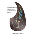Rosewood Pickguard Fits Martin 000-15M (only) Guitar Pickguard Colorful Abalone Vine of Harmonics Design