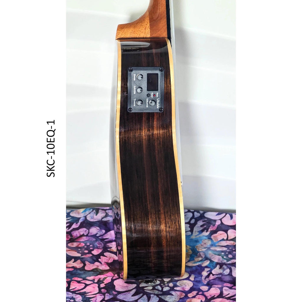 Smiger Acoustic Electric Concert Size Ukulele AA Ebony Wood