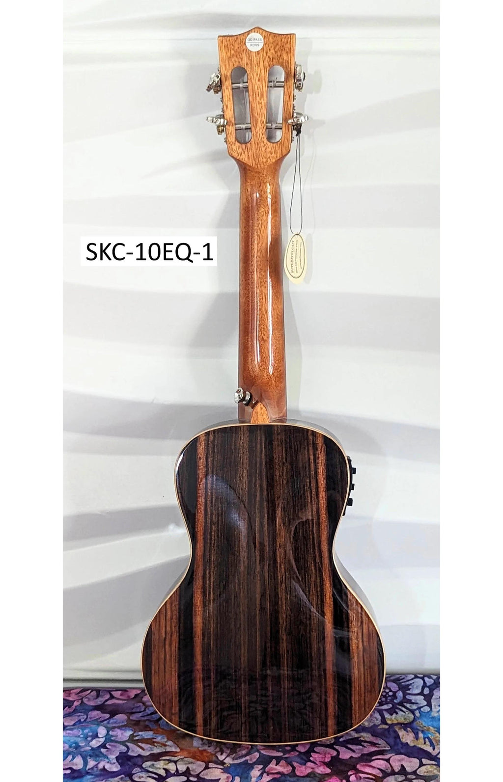 Smiger Acoustic Electric Concert Size Ukulele AA Ebony Wood