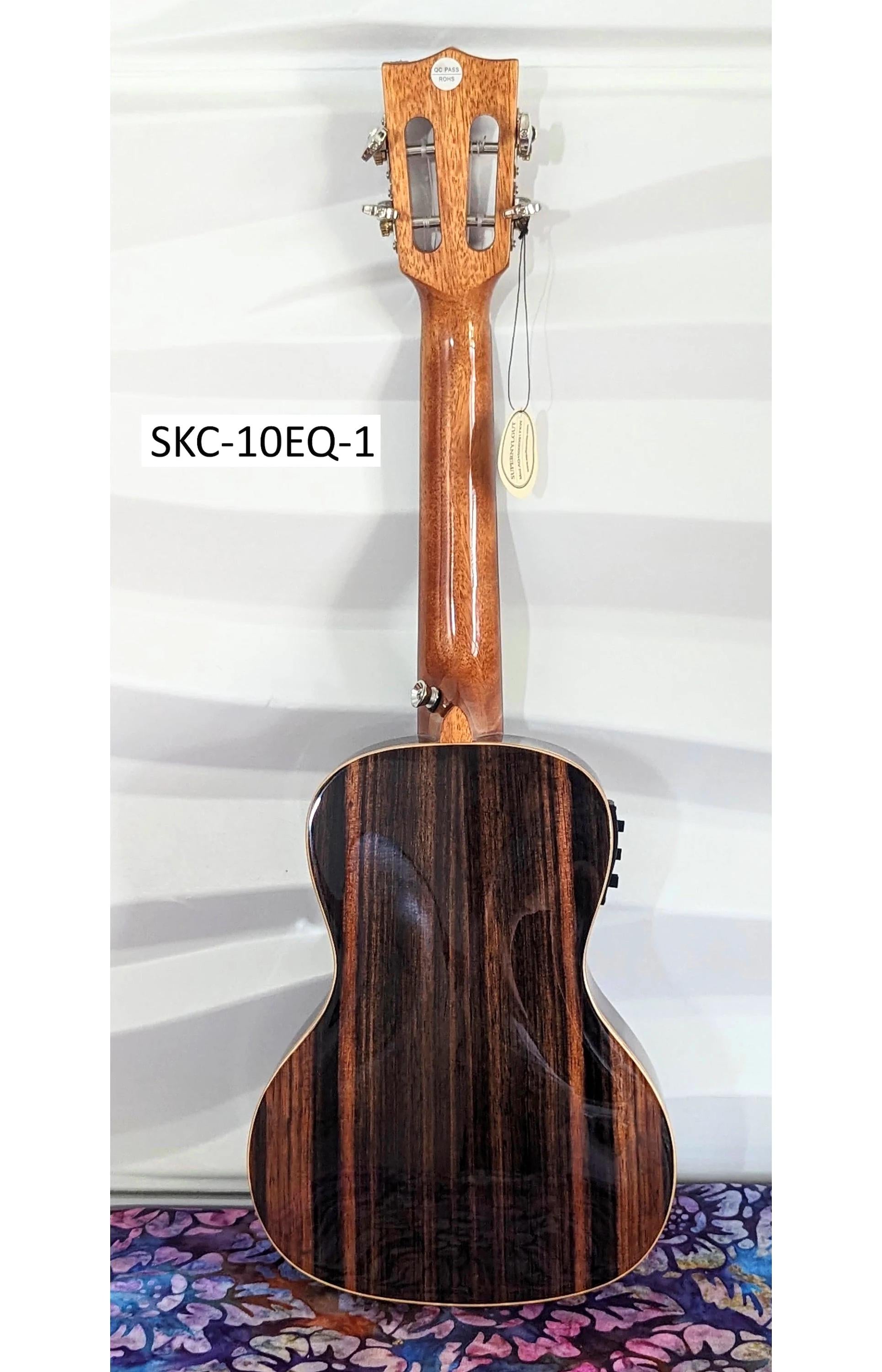 Smiger Acoustic Electric Concert Size Ukulele AA Ebony Wood