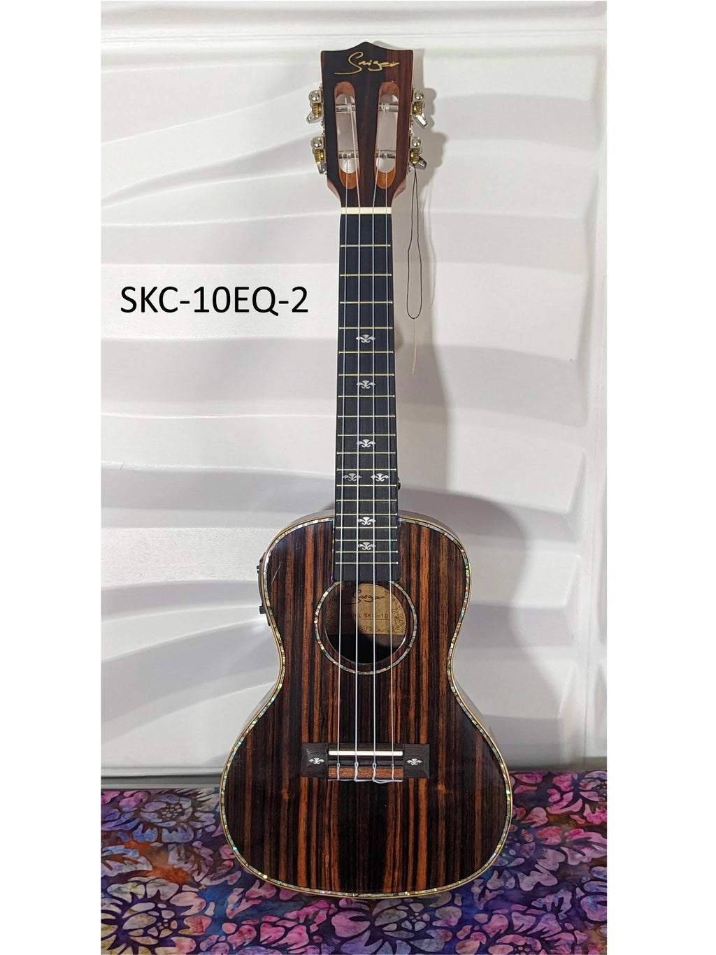 Smiger Acoustic Electric Concert Size Ukulele AA Ebony Wood