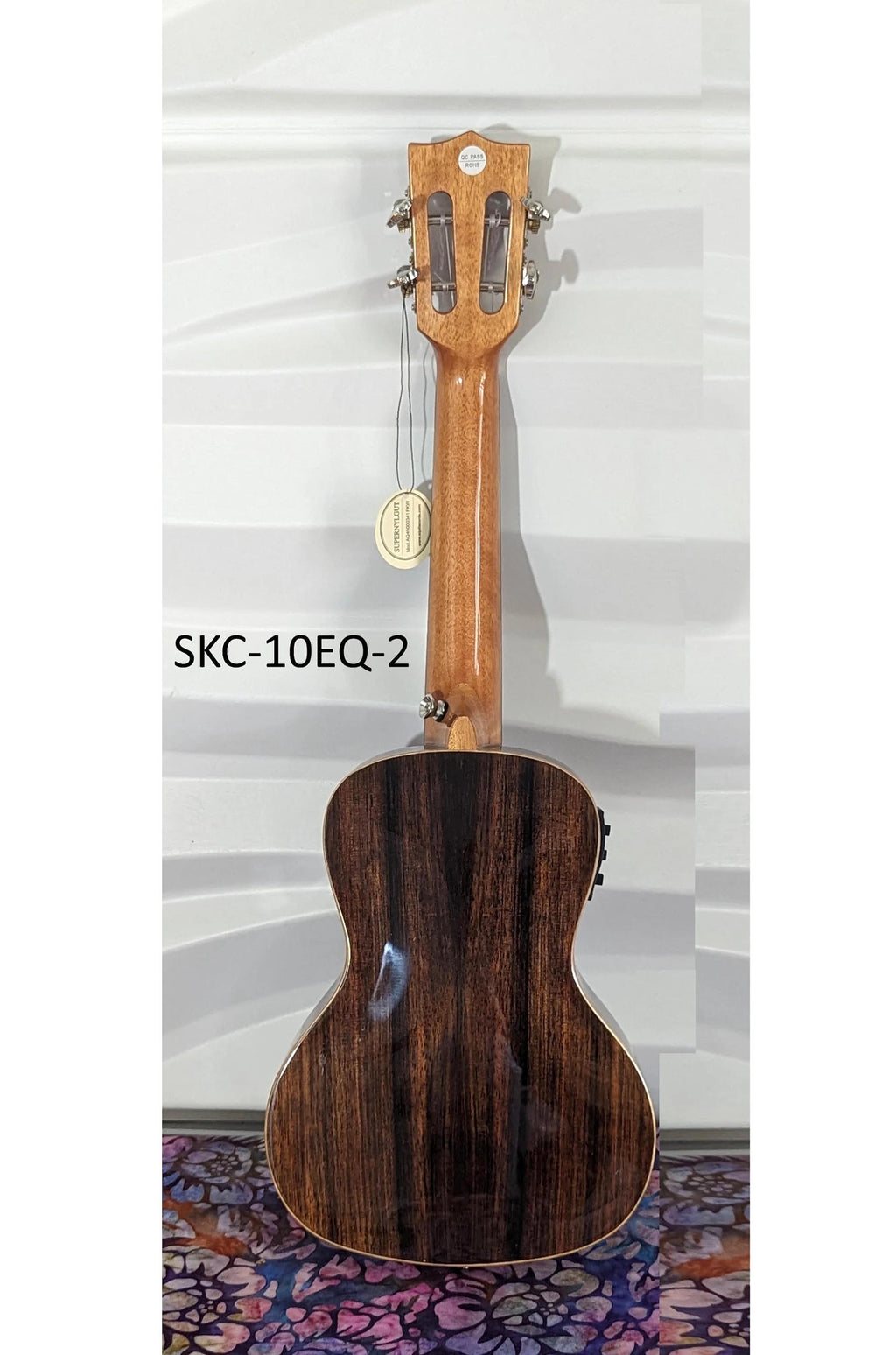 Smiger Acoustic Electric Concert Size Ukulele AA Ebony Wood