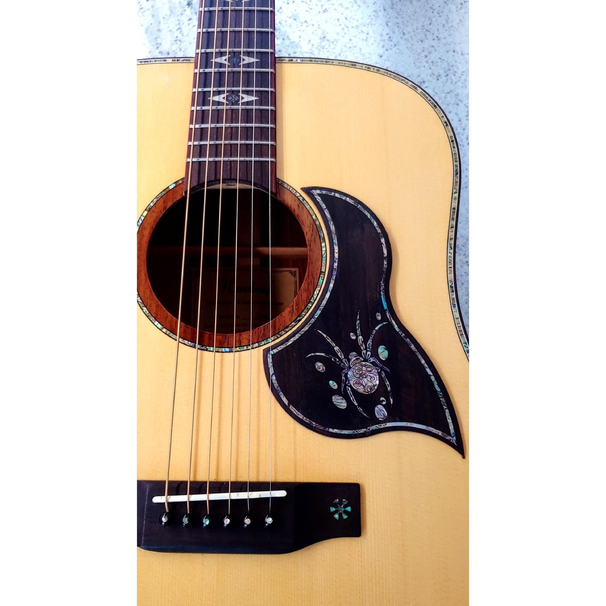 GS Mini Pickguard Spider Inlay Design, Mother of Pearl & Colorful Abalone, Guitar Accessory