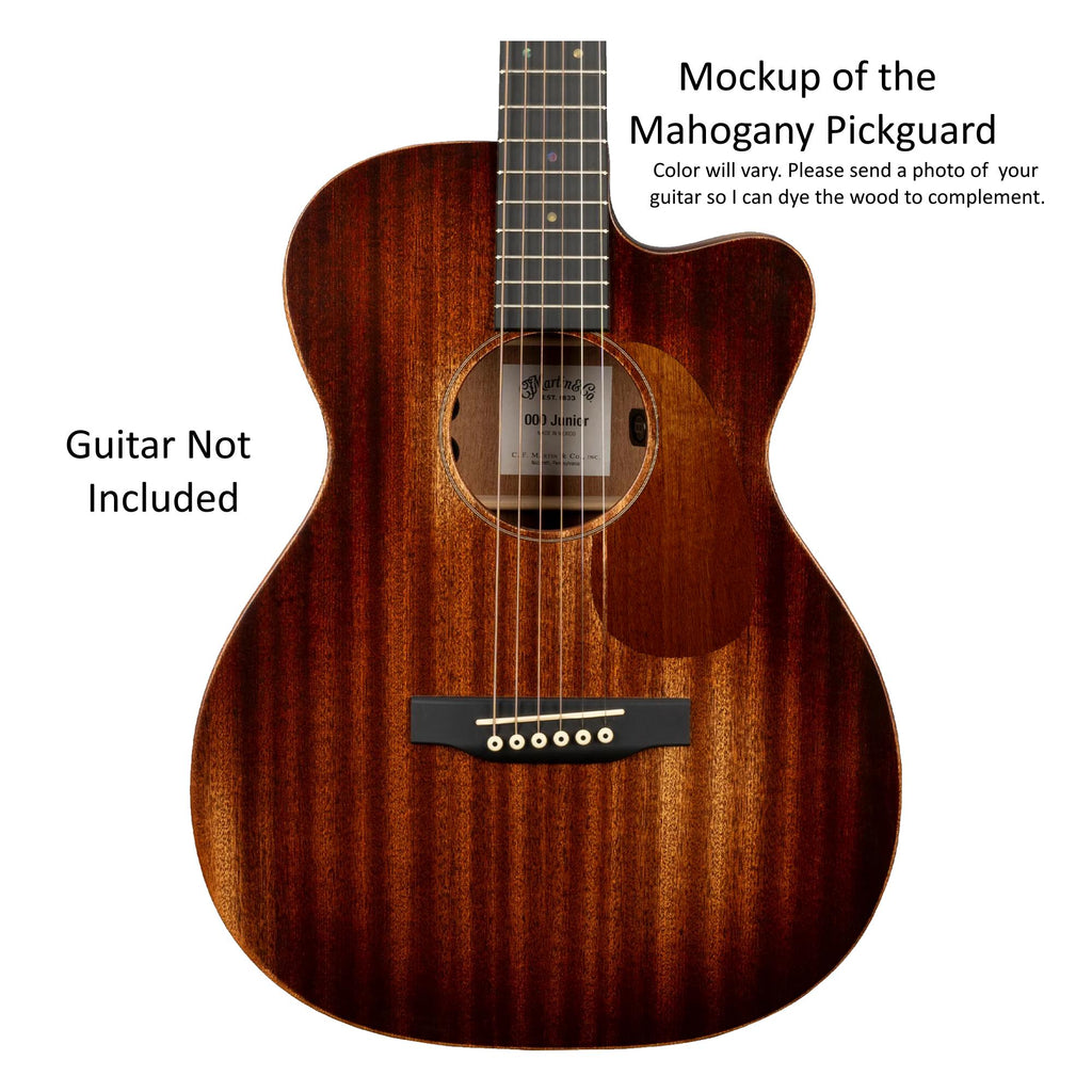 Fits Martin DJR-E Dreadnought Junior Guitar Pickguard | Rosewood Mahogany Handcrafted Replacement Guitar Parts & Accessories