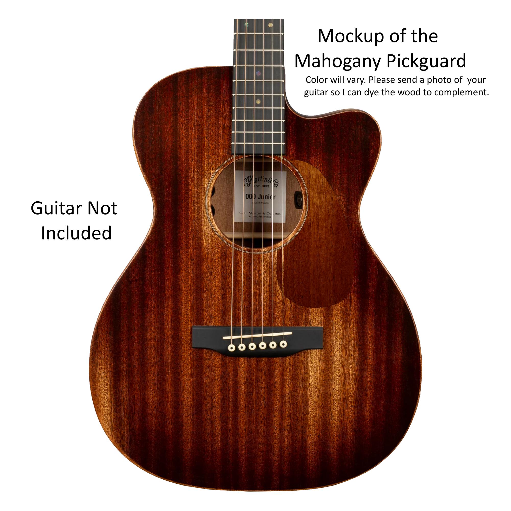 Fits Martin DJR-E Dreadnought Junior Guitar Pickguard | Rosewood Mahogany Handcrafted Replacement Guitar Parts & Accessories