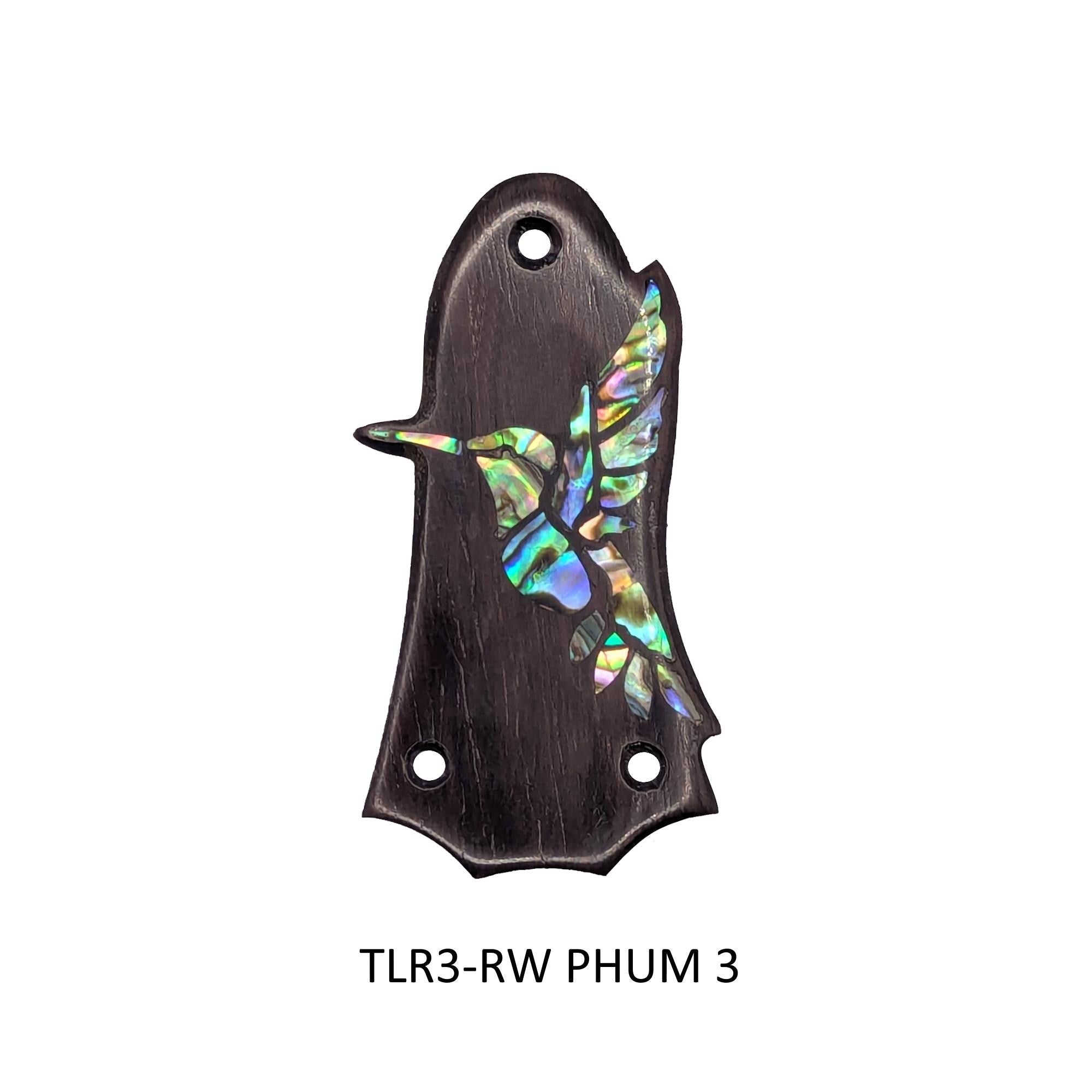Fits Taylor Guitars - Truss Rod Cover: Rosewood Hummingbird Abalone Inlay Accessory