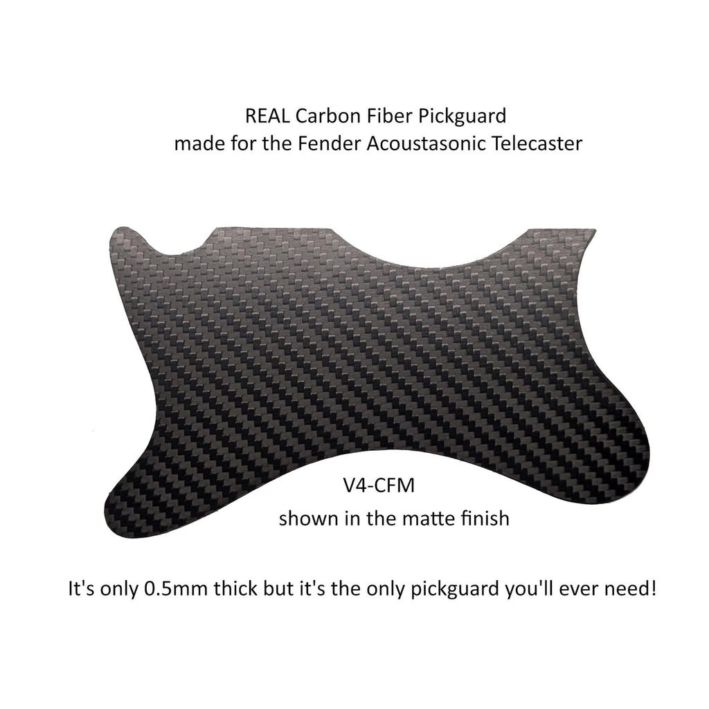 Handcrafted Solid Wood Pickguard for Fender Acoustasonic Telecaster