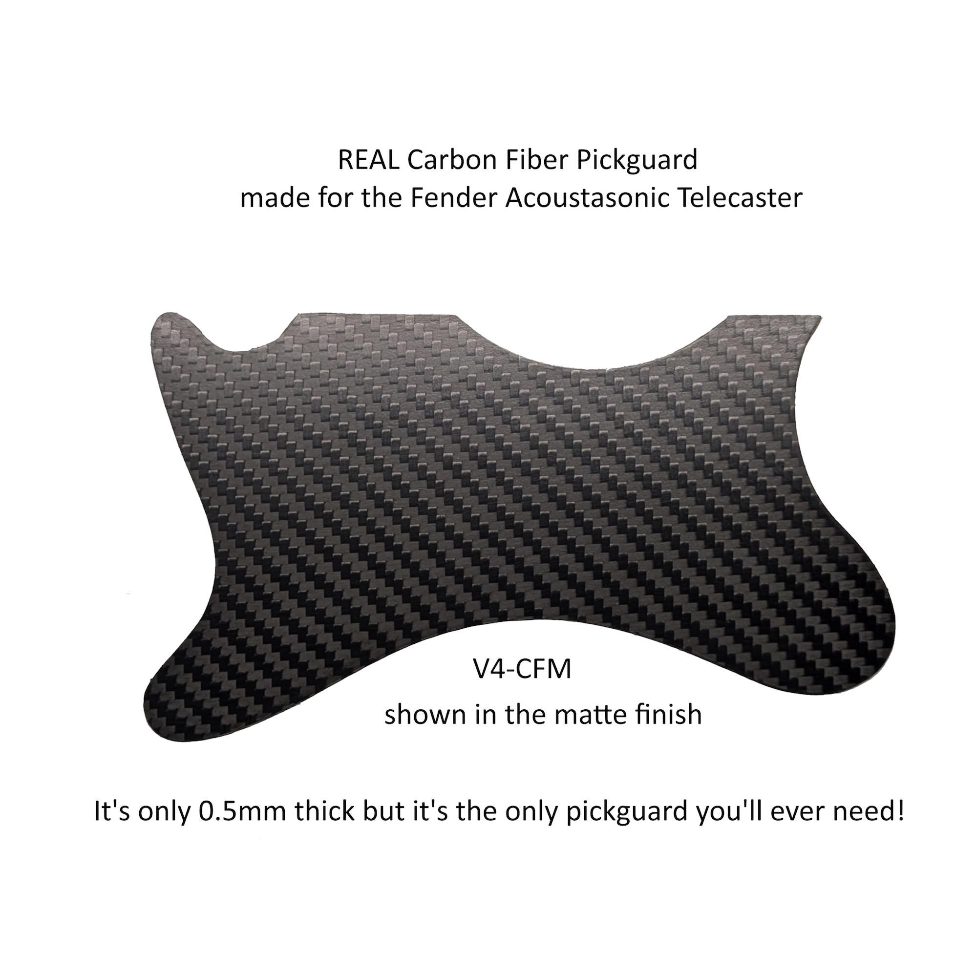 Handcrafted Solid Wood Pickguard for Fender Acoustasonic Telecaster