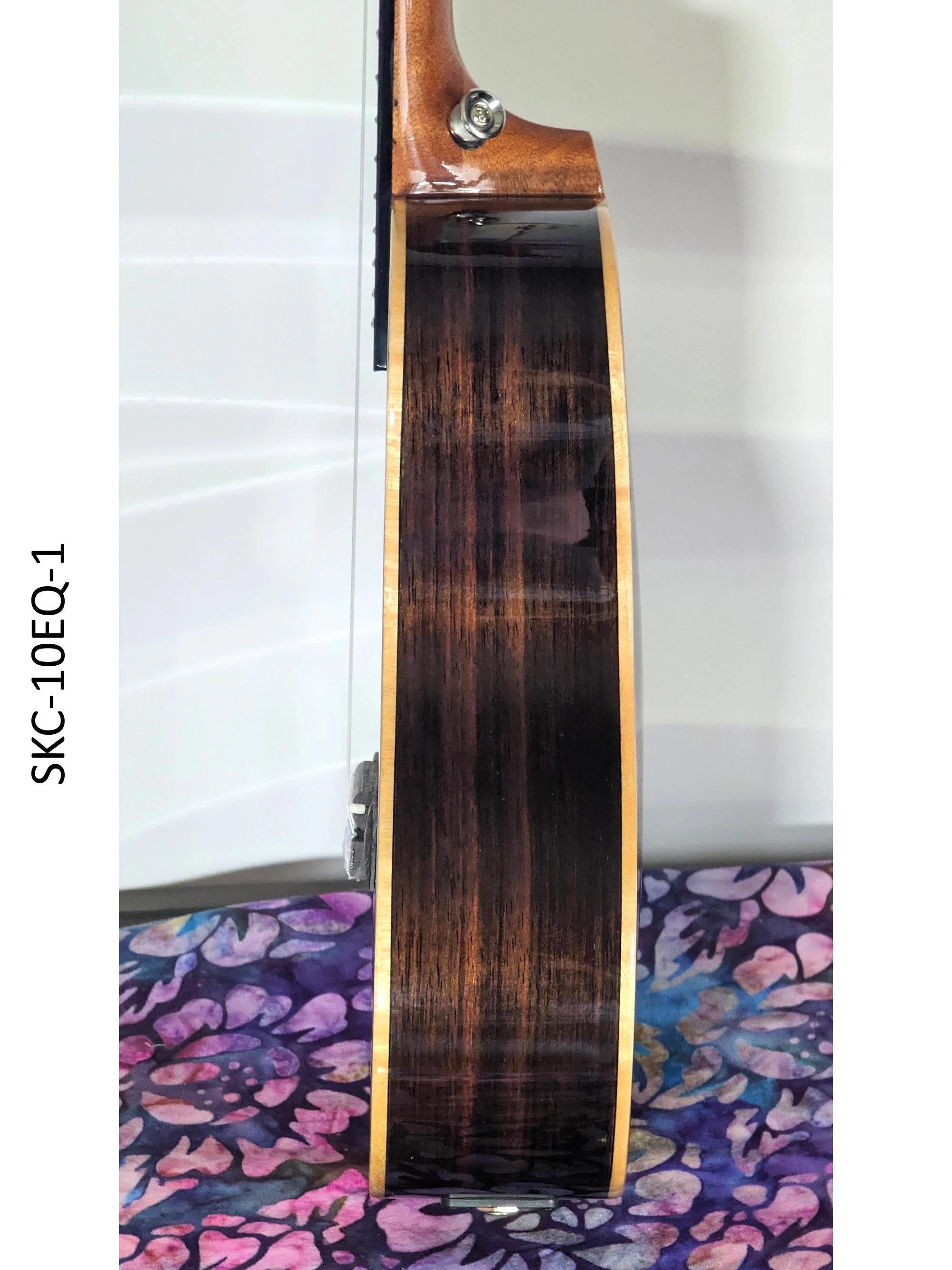 Smiger Acoustic Electric Concert Size Ukulele AA Ebony Wood