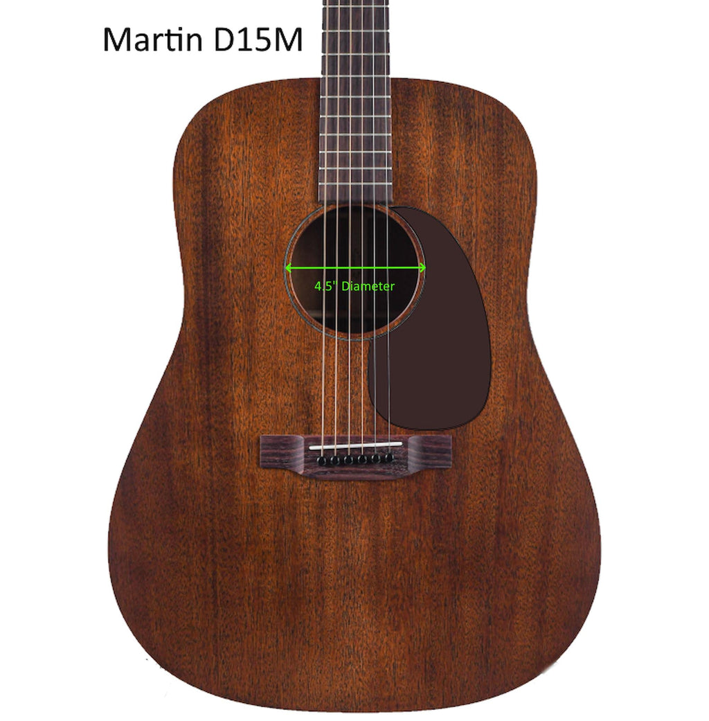 Fits Martin D15M Guitar Pickguard | Rosewood, Mahogany, or Koa | Free Mount System