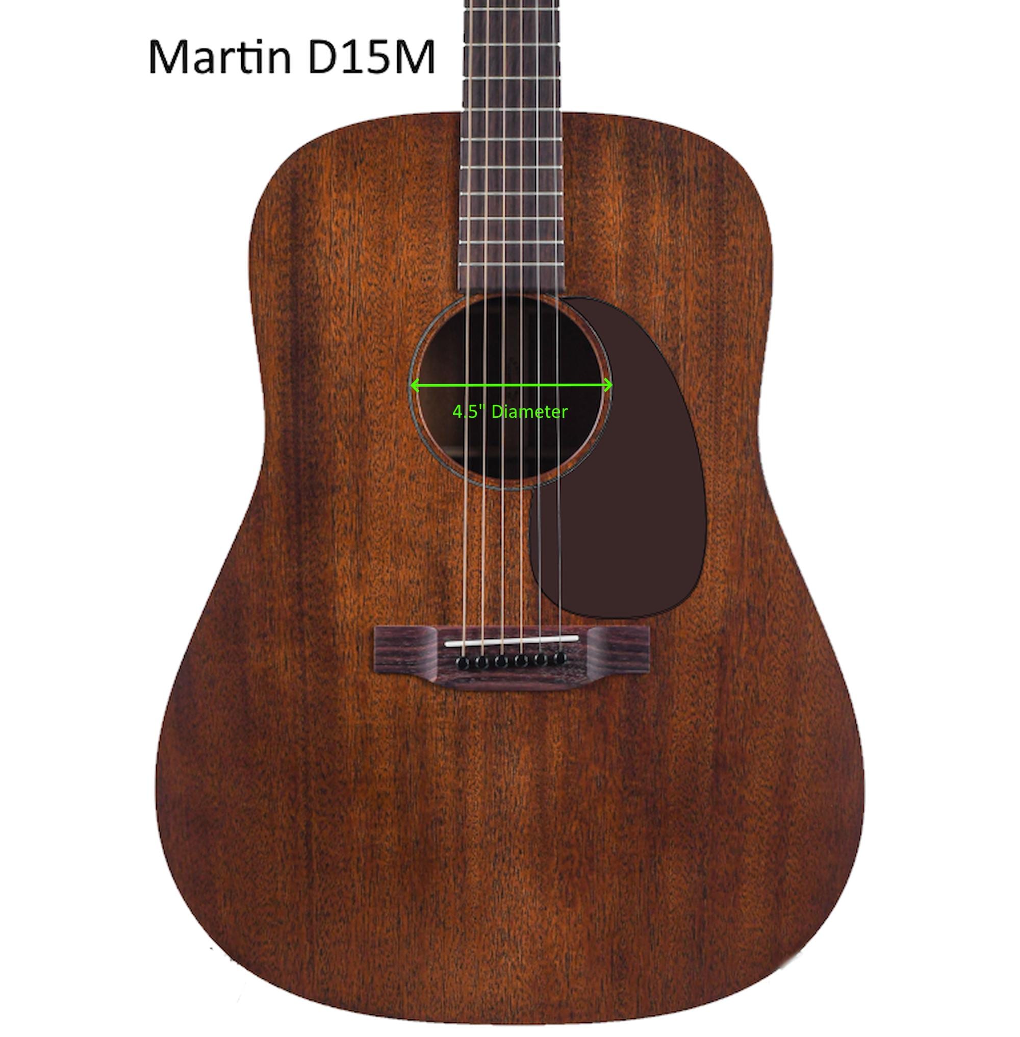 Fits Martin D15M Guitar Pickguard | Rosewood, Mahogany, or Koa | Free Mount System