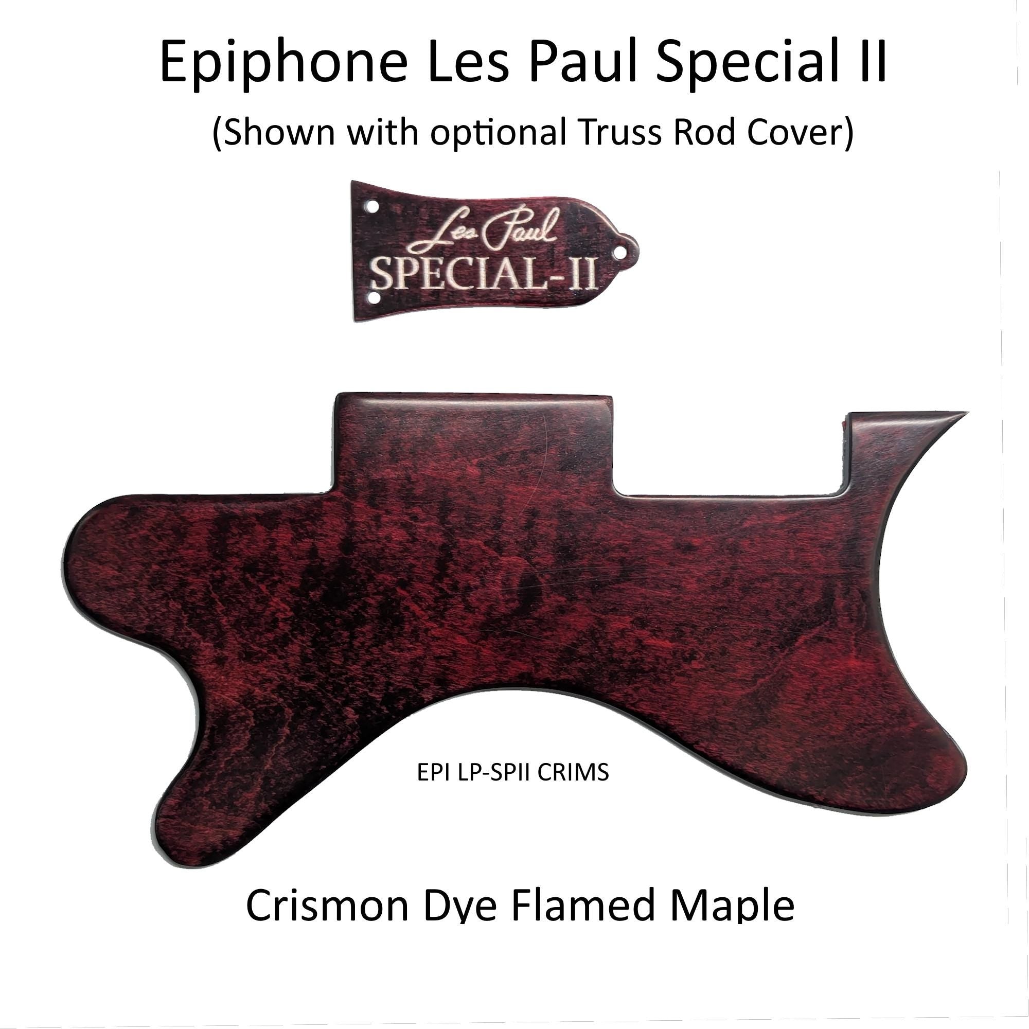 Custom Pickguard Epiphone Les Paul LP Special II | Matching Truss Rod Cover | Handcrafted Wood