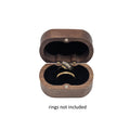 Handcrafted Walnut Double Ring Box – Plush Black Lining, Hidden Brass Hinges
