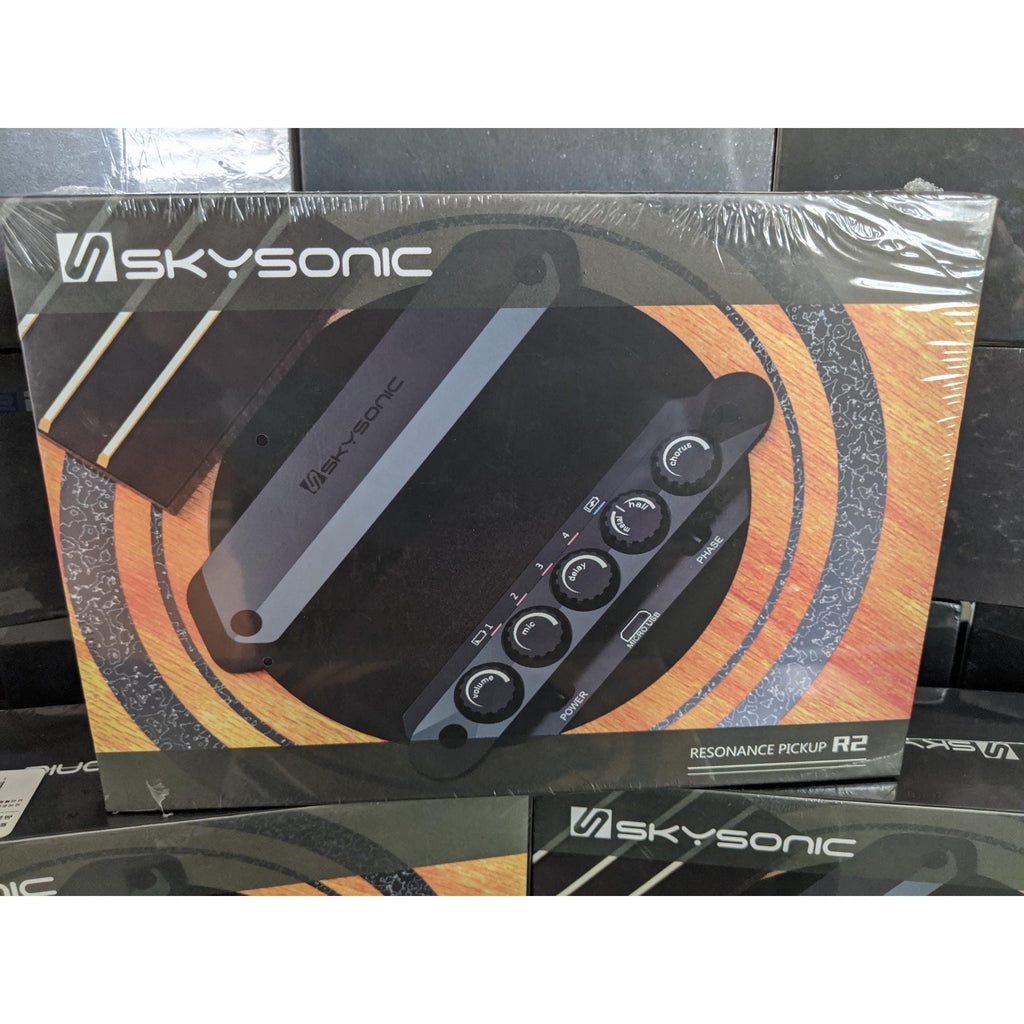 Skysonic R2 Resonance Acoustic Guitar Pickup with Delay, Reverb, Chorus Effect No Amp Required