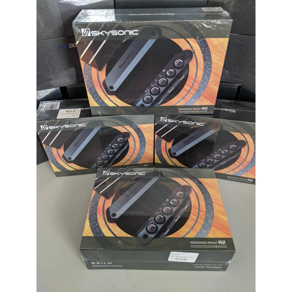 Skysonic R2 Resonance Acoustic Guitar Pickup with Delay, Reverb, Chorus Effect No Amp Required