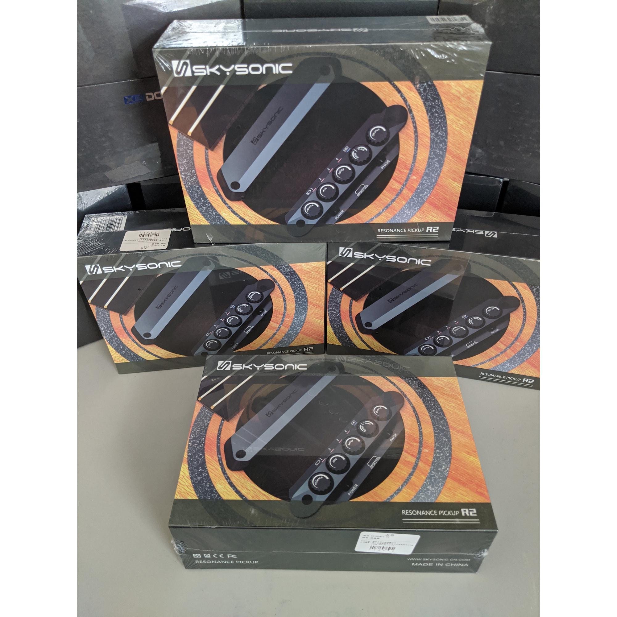 Skysonic R2 Resonance Acoustic Guitar Pickup with Delay, Reverb, Chorus Effect No Amp Required