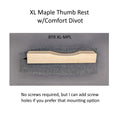 Bass Guitar Thumb Rest Extra Long with Comfort Divot | Soft Curved Edges