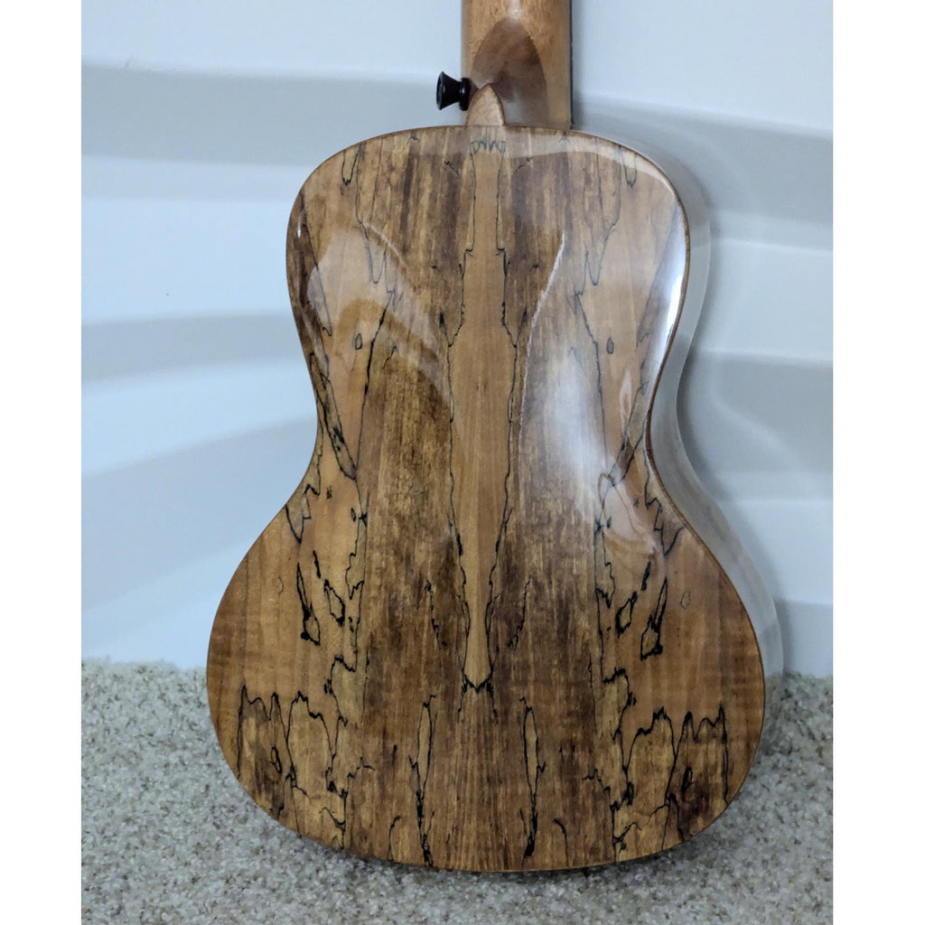 Spalted Maple Concert Ukulele with Abalone Rosette Professional Setup, Ready to Play