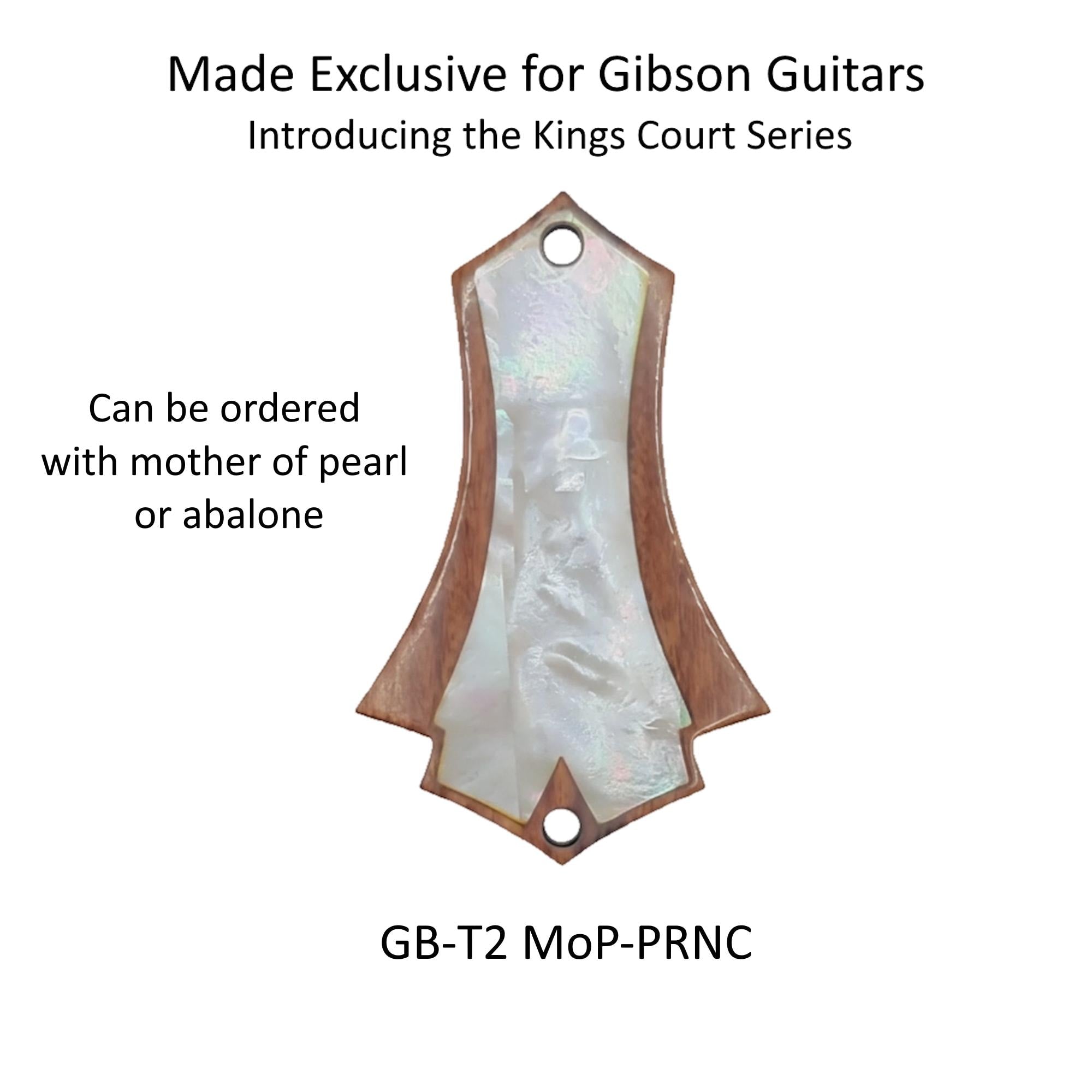Gibson Guitars Truss Rod Cover Rosewood Colorful Abalone Kings Court Series