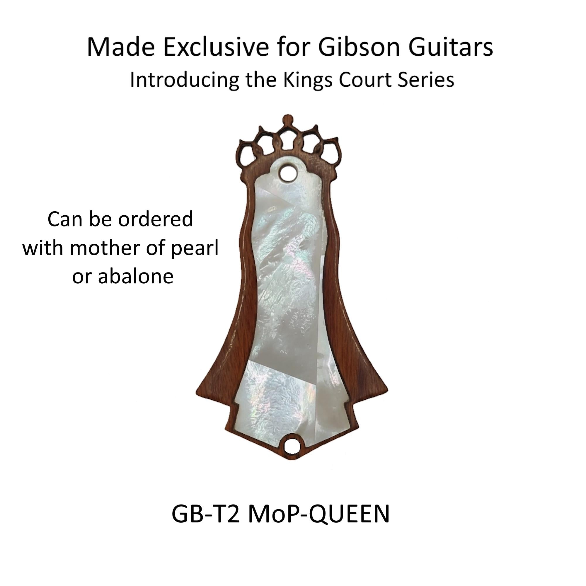 Gibson Guitars Truss Rod Cover Rosewood Colorful Abalone Kings Court Series