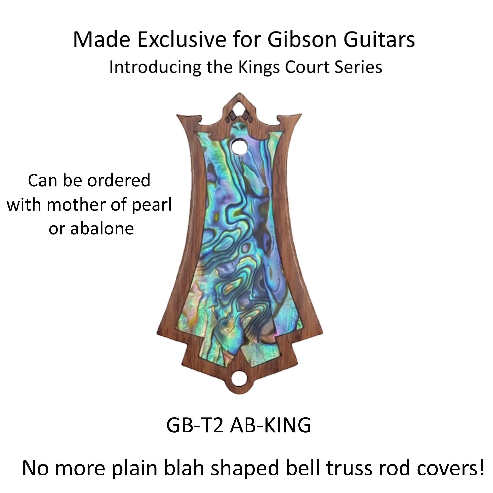 Gibson Guitars Truss Rod Cover Rosewood Colorful Abalone Kings Court Series
