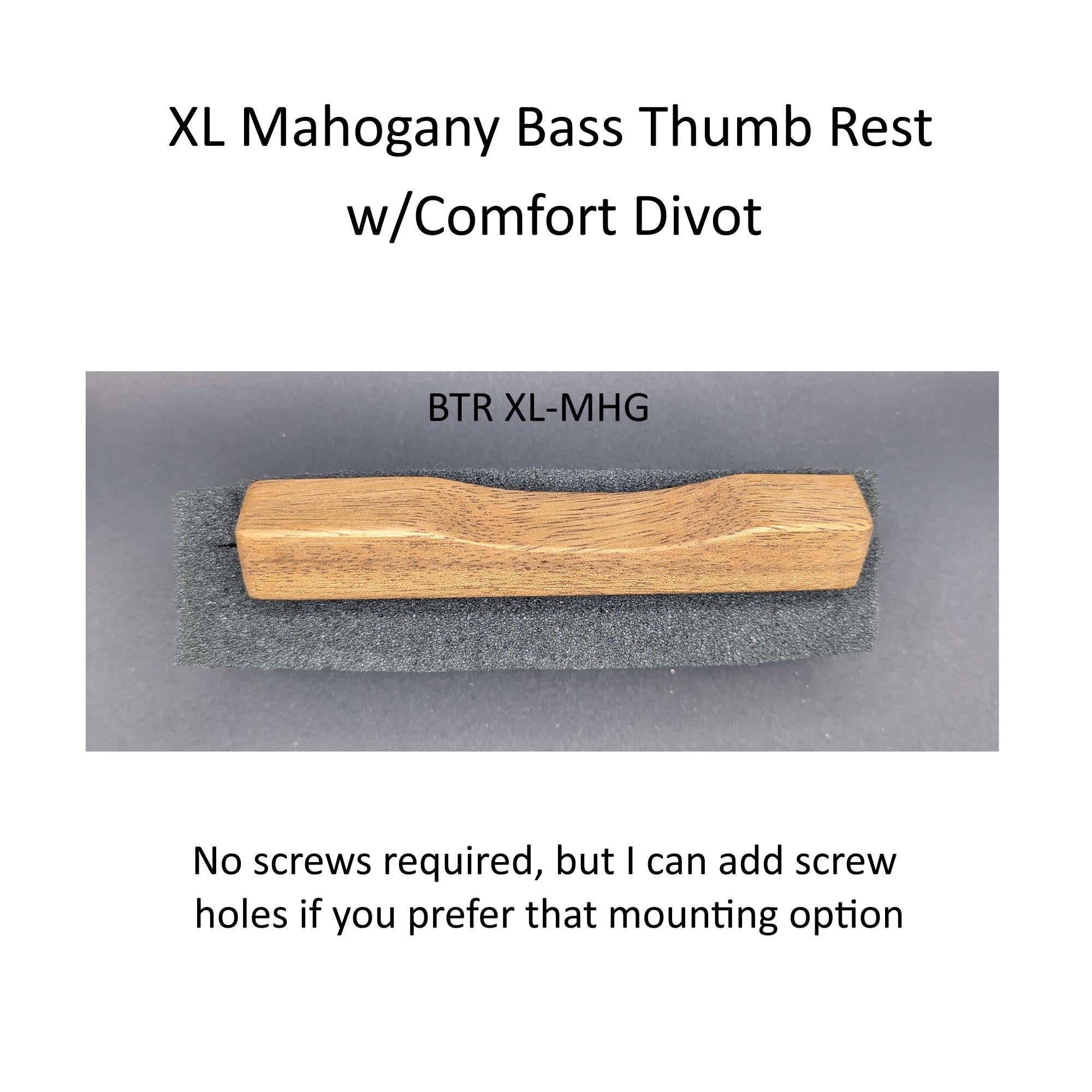 Bass Guitar Thumb Rest Extra Long with Comfort Divot | Soft Curved Edges