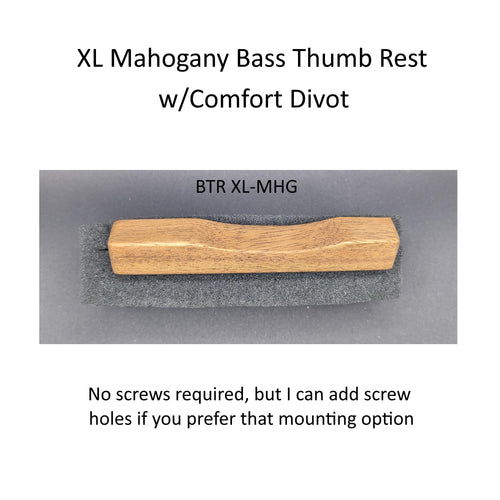 Bass Guitar Thumb Rest Extra Long with Comfort Divot | Soft Curved Edges