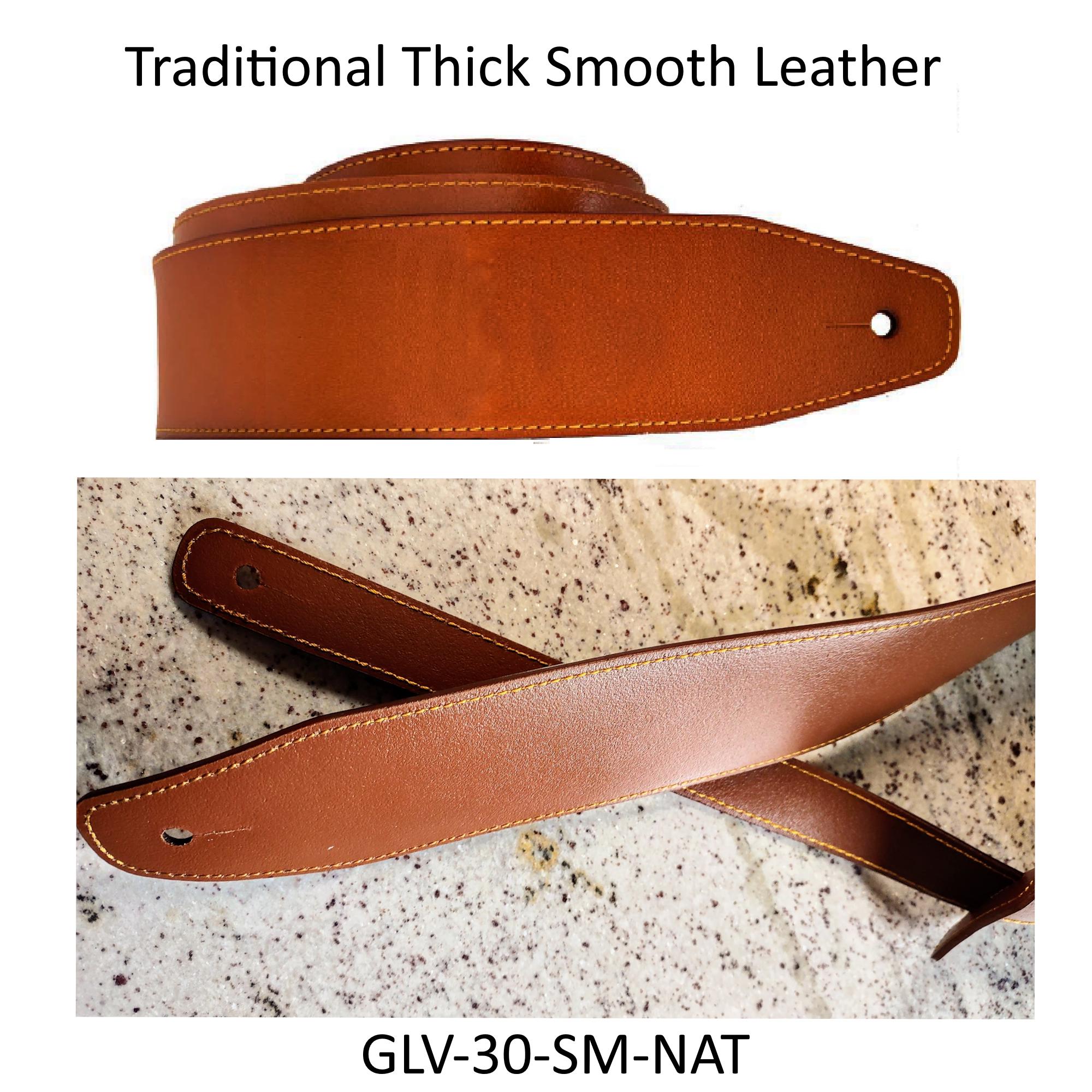 Leather Guitar Strap Soft, Full-Grain, Padded, Pebbled or Smooth, Comfortable & Durable, Musician Accessories