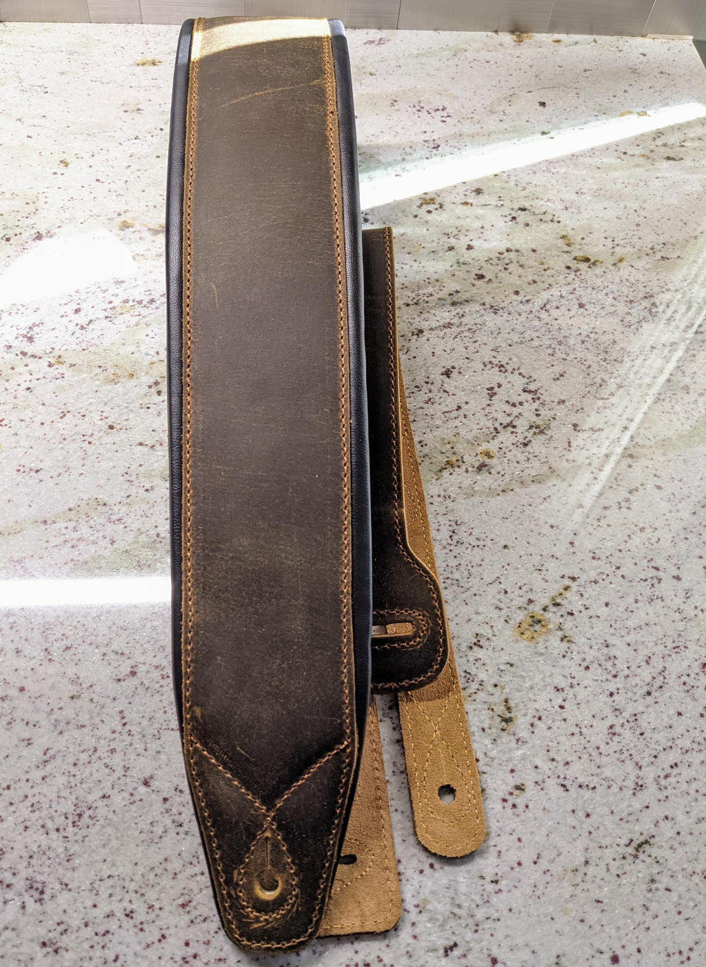 Leather Guitar Strap Soft, Full-Grain, Padded, Pebbled or Smooth, Comfortable & Durable, Musician Accessories