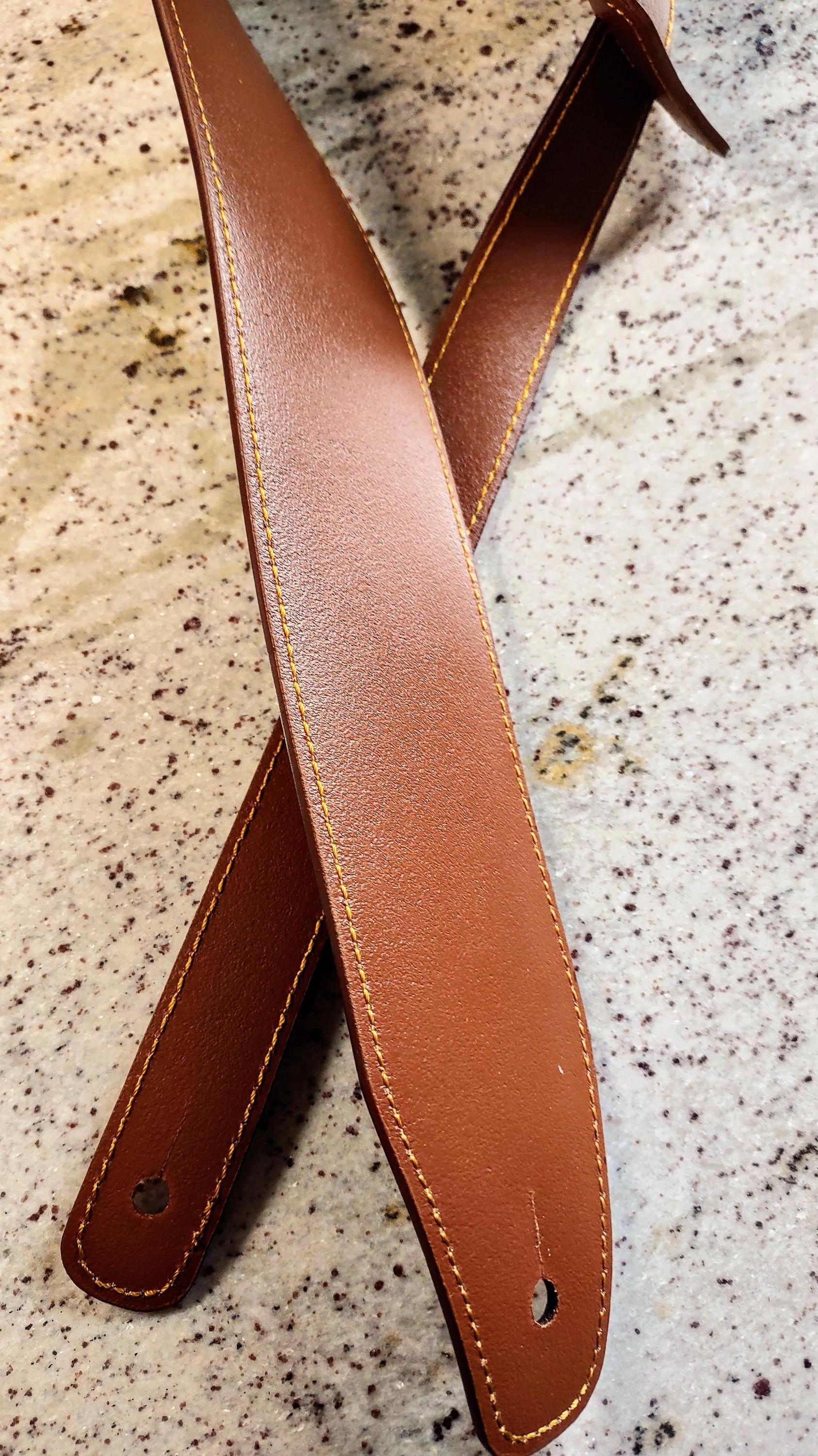 Leather Guitar Strap Soft, Full-Grain, Padded, Pebbled or Smooth, Comfortable & Durable, Musician Accessories