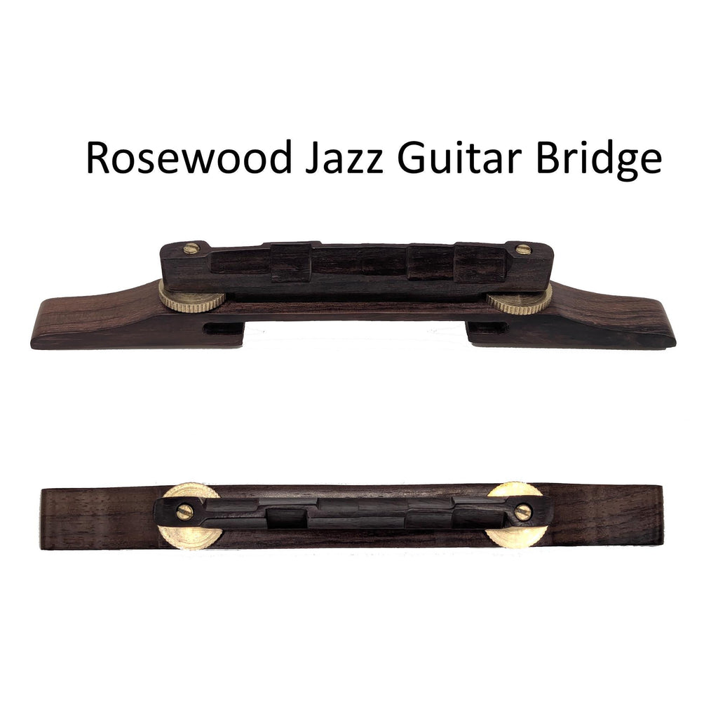 Archtop Guitar Bridge: Rosewood, Ebony, or Boxwood with Brass Hardware