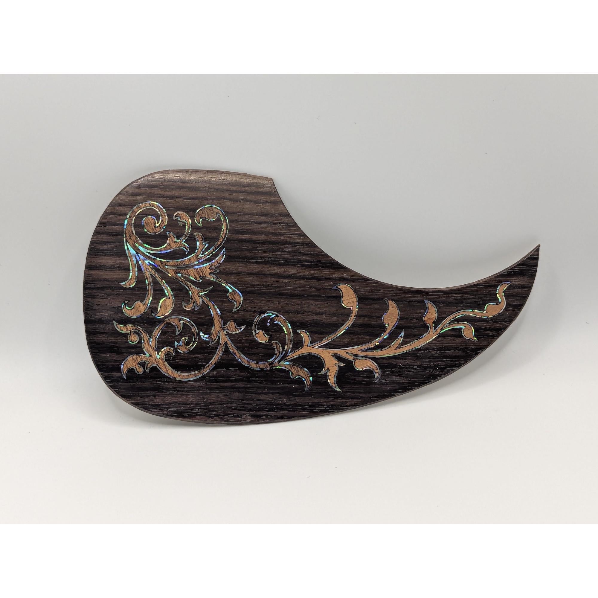 Abalone Inlay Maple Acoustic Guitar Pickguard Handcrafted Part
