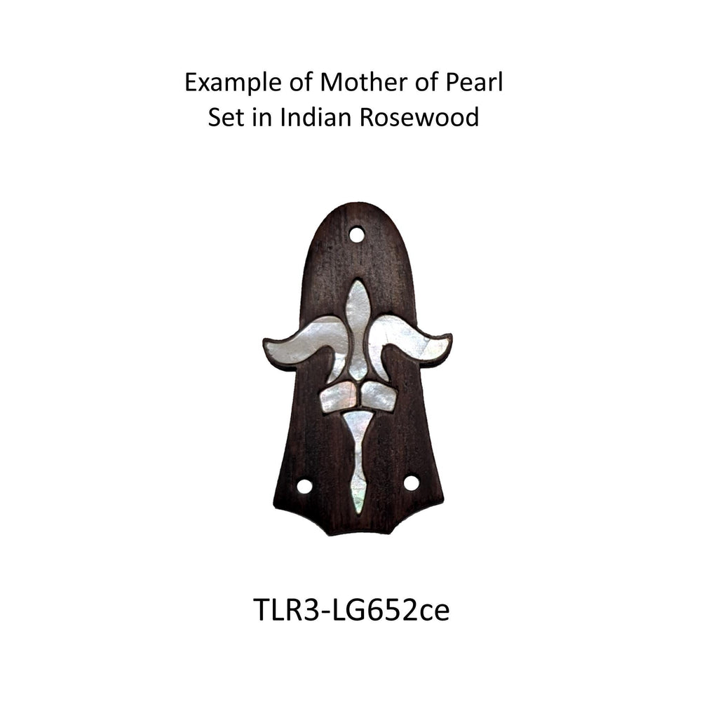 Taylor Guitar Truss Rod Cover: White Mother of Pearl Inlay, Indian Rosewood